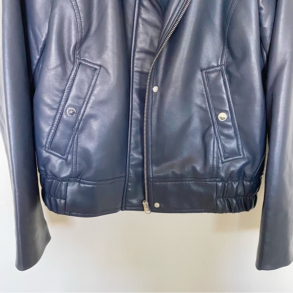 NWT French Connection Faux Leather Jacket Size M - Picture 7 of 17